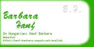 barbara hanf business card